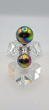 Titanium Aura Clear Quartz Spheres