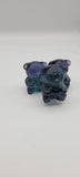 Fluorite Bear with Heart Carving