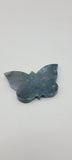 Moss Agate Druzy Butterfly Carving